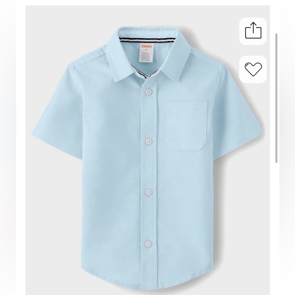 Gymboree Boys Light Blue Oxford Button Down Shirt Size 4T